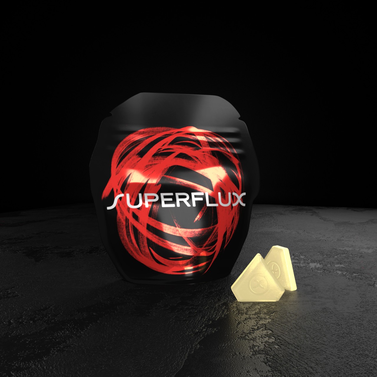 image of superflux live resin gummies